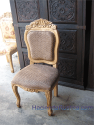 carved chair fabric by cust