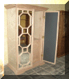 Mirrored-armoire opened