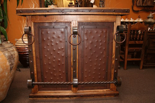 iron and wood bar