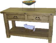 Hacienda carved consoles with sraight legs